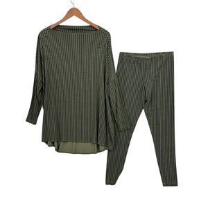 BRYN WALKER Dimitri Set Nocciola Houndstooth Green